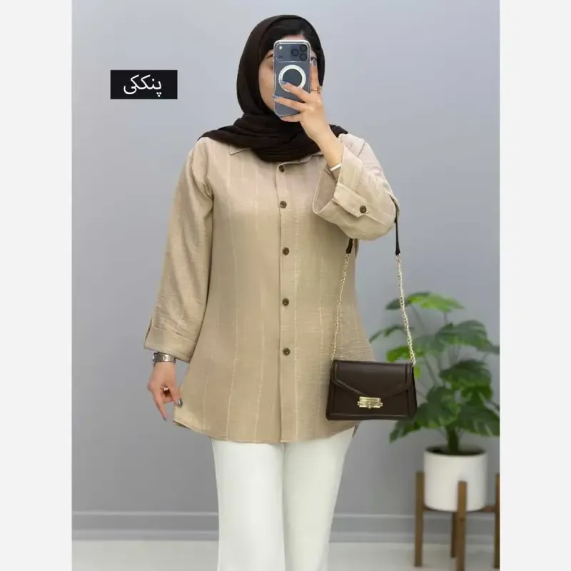 مانتو شانتون سروین فری سایز مناسب سایز 40 تا 48