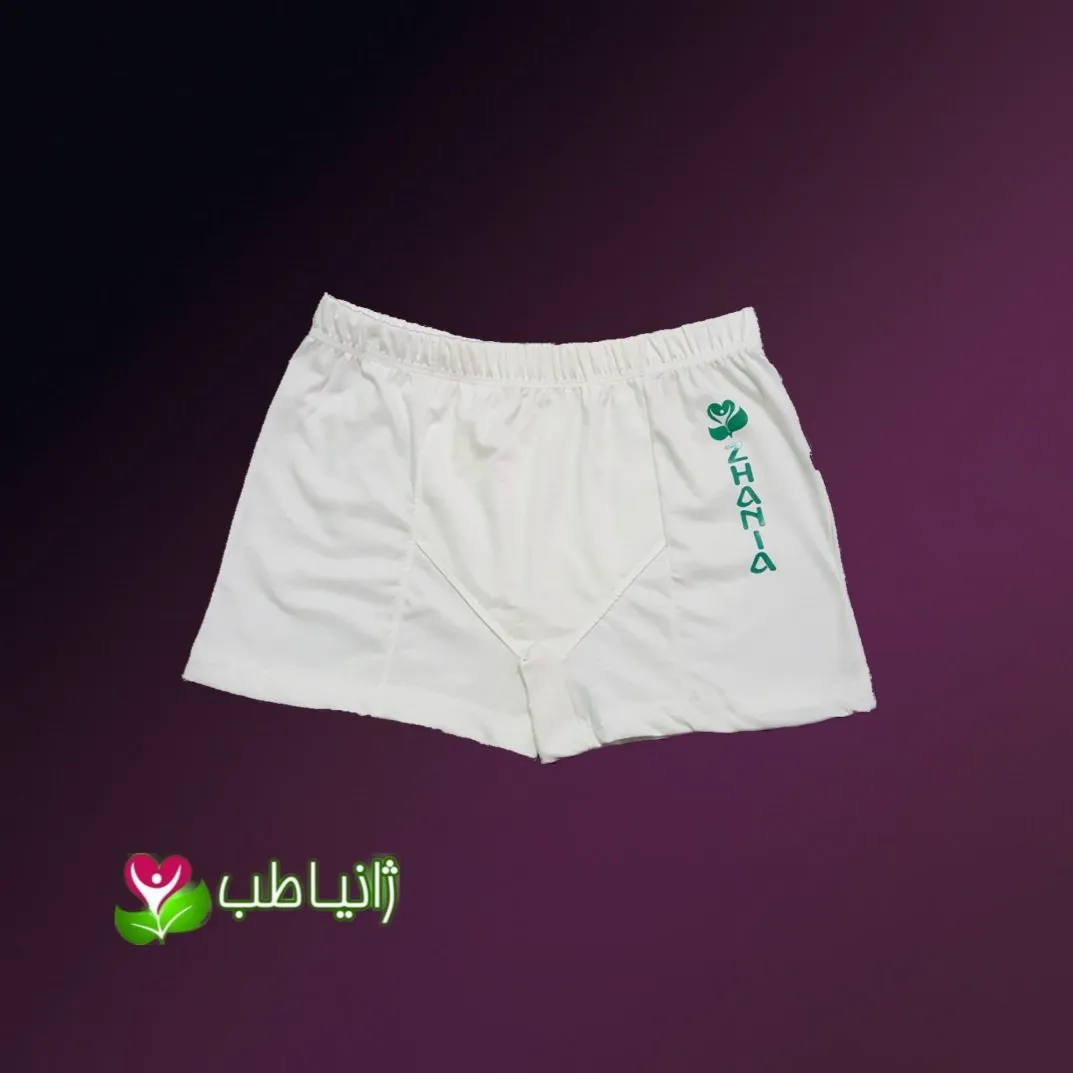 شورت نیم پا مردانه نخی ژانیاطب سایز L تا 3XL رنگ کرم روشن